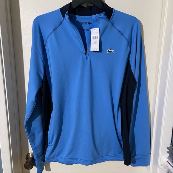 Lacoste Men Blue Golf Essentials Sweatshirt Size 7/2XL